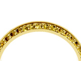 Yellow gold Double Row Pavé Round Yellow Sapphire Eternity Band with Channel Setting_22