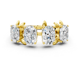 Yellow gold Elongated Cushion Diamond 4-Stone Band with Nature-Inspired Prong Setting_32