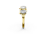 Yellow gold Elongated Cushion Diamond 4-Stone Band with Nature-Inspired Prong Setting_34