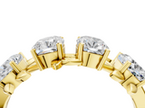 Yellow gold Elongated Cushion Diamond 4-Stone Band with Nature-Inspired Prong Setting_36