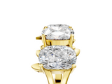Yellow gold Elongated Cushion Diamond 4-Stone Band with Nature-Inspired Prong Setting_37