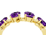 Yellow gold Emerald Cut Amethyst Prong-Set Half Eternity Band_28