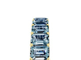 Yellow gold Emerald Cut Aquamarine Eternity Band with Shared Prong Setting_11