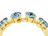 Yellow gold Emerald Cut Aquamarine Prong-Set Half Eternity Band_22