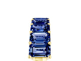 Yellow gold Emerald Cut Blue Sapphire Prong-Set Eternity Band_11