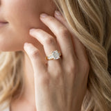 Yellow gold Emerald Cut Channel Set Solitaire Ring with Four-Prong Setting_20