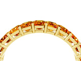 Yellow gold Emerald Cut Citrine Eternity Band with Shared Prong Setting_10
