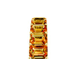 Yellow gold Emerald Cut Citrine Eternity Band with Shared Prong Setting_11