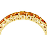 Yellow gold Emerald Cut Citrine Prong-Set Eternity Band_10