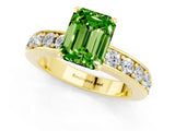 Yellow gold Emerald Cut Cut Channel Set Diamond Engagement Ring with Four-Prong Setting_1
