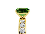 Yellow gold Emerald Cut Cut Channel Set Diamond Engagement Ring with Four-Prong Setting_5