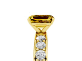 Yellow gold Emerald Cut Cut Channel Set Diamond Engagement Ring with Four-Prong Setting_5