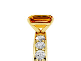 Yellow gold Emerald Cut Cut Channel Set Diamond Engagement Ring with Four-Prong Setting_5