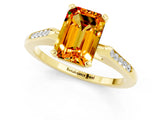 Yellow gold Emerald Cut Cut Channel Set Solitaire Engagement Ring with Four-Prong Setting_1