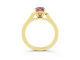 Yellow gold Emerald Cut Cut Channel Set Solitaire Engagement Ring with Four-Prong Setting_3