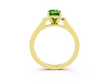 Yellow gold Emerald Cut Cut Channel Set Solitaire Engagement Ring with Four-Prong Setting_3