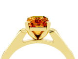 Yellow gold Emerald Cut Cut Channel Set Solitaire Engagement Ring with Four-Prong Setting_4