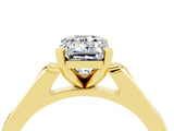 Yellow gold Emerald Cut Cut Channel Set Solitaire Engagement Ring with Four-Prong Setting_4