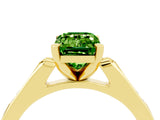 Yellow gold Emerald Cut Cut Channel Set Solitaire Engagement Ring with Four-Prong Setting_4