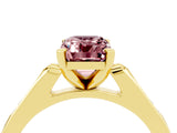 Yellow gold Emerald Cut Cut Channel Set Solitaire Engagement Ring with Four-Prong Setting_4