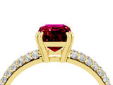 Yellow gold Emerald Cut Cut Diamond Milgrain Marquise Band with Prong Setting_4