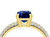 Yellow gold Emerald Cut Cut Diamond Milgrain Marquise Band with Prong Setting_4