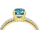 Yellow gold Emerald Cut Cut Diamond Milgrain Marquise Band with Prong Setting_4