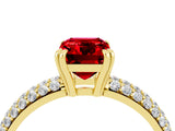 Yellow gold Emerald Cut Cut Diamond Milgrain Marquise Band with Prong Setting_4