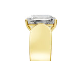 Yellow gold Emerald Cut Diamond Channel Set Solitaire Ring with Four-Prong Setting_17