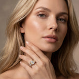 Yellow gold Emerald Cut Diamond Engagement Ring with Baguette Side Stones and Channel Set Band_58