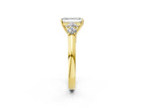 Yellow gold Emerald Cut Diamond Five-Stone Prong Set White Gold Ring_50