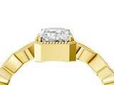 Yellow gold Emerald Cut Diamond Milgrain Marquise Band with Prong Setting_7