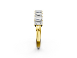 Yellow gold Emerald Cut Diamond Prong Set Eternity Band_103