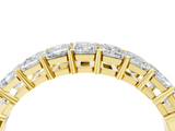 Yellow gold Emerald Cut Diamond Prong Set Eternity Band_105