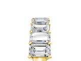 14K Yellow Gold Emerald Cut Diamond Prong Set Eternity Band