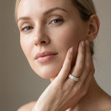 Yellow gold Emerald Cut Diamond Prong-Set Eternity Band_119