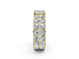 Yellow gold Emerald Cut Diamond Radiant Pavé Mens Ring_2