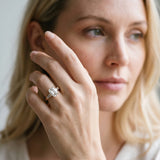 Yellow gold Emerald Cut Diamond Ring with Tapered Baguette Side Stones in Four-Prong Setting_46