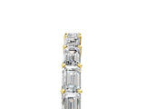 Yellow gold Emerald Cut Diamond Single Row Wedding Band_5