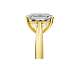Yellow gold Emerald Cut Diamond Solitaire Engagement Ring with Cathedral Setting and Four-Prong Mount_84