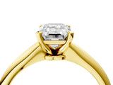 Yellow gold Emerald Cut Diamond Solitaire Engagement Ring with Classic Band and Four-Prong Setting_49