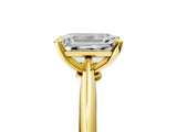 Yellow gold Emerald Cut Diamond Solitaire Engagement Ring with Classic Band and Four-Prong Setting_50