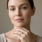 Yellow gold Emerald Cut Diamond Solitaire Engagement Ring with Round  Pavé Band and Prong Setting_73