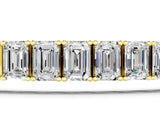 Yellow gold Emerald Cut Diamond Tennis Bracelet with Four-Prong Setting_1