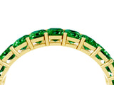 Yellow gold Emerald Cut Emerald Eternity Band with Shared Prong Setting_10