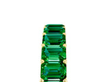 Yellow gold Emerald Cut Emerald Eternity Band with Shared Prong Setting_11