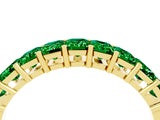 Yellow gold Emerald Cut Emerald Prong-Set Eternity Band_10