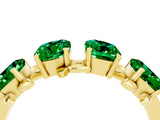 Yellow gold Emerald Cut Emerald Prong-Set Half Eternity Band_22