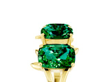 Yellow gold Emerald Cut Emerald Prong-Set Half Eternity Band_23
