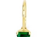 Yellow gold Emerald Cut Emerald Solitaire Engagement Ring with Classic Band and Four-Prong Setting_24